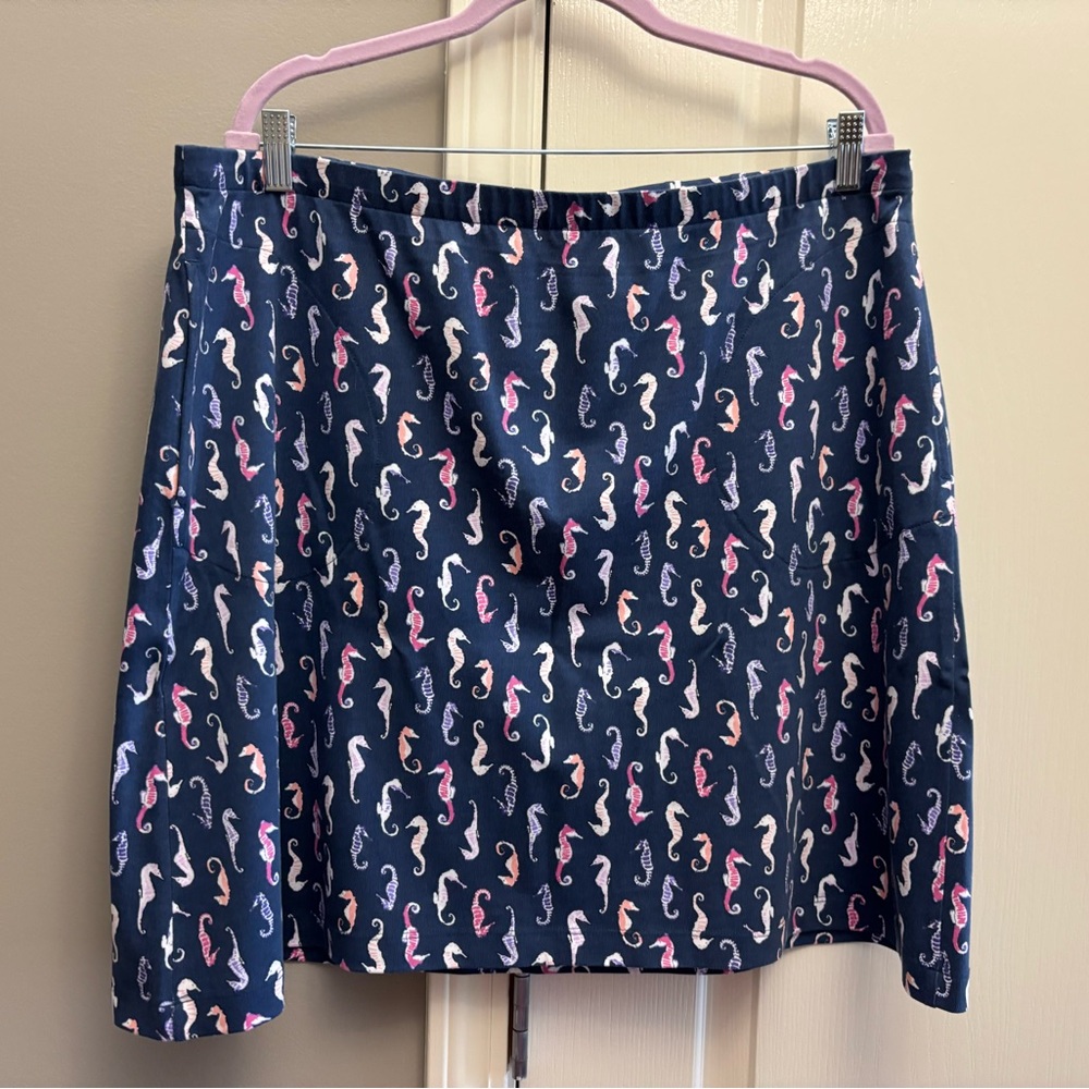 Women’s J.Jill seahorse print knee length skirt